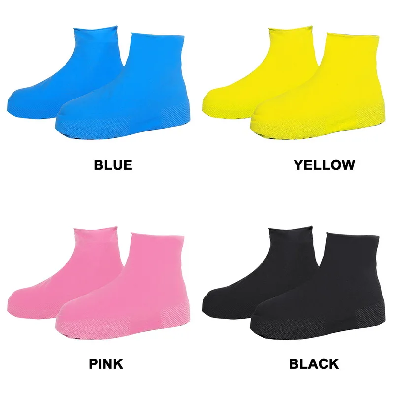 Silicone Waterproof Shoe Covers Anti-Slip Rain Boots Unisex Sneakers Protector For Outdoor Rainy Day Reusable Rain Shoe Silicone Waterproof Shoe Covers Anti-Slip Rain Boots Unisex Sneakers Protector For Outdoor Rainy Day Reusable Rain Shoe
