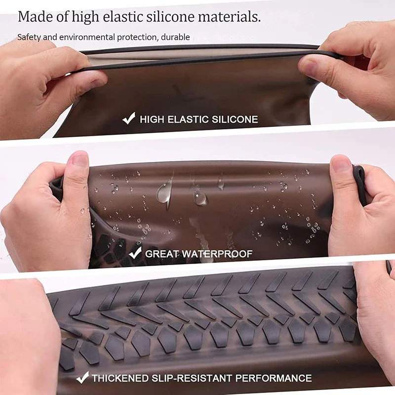 Silicone Waterproof Shoe Covers, Reusable Washable Resistant Outdoor Rainy Overshoes Protection Boots Rain Non-Slip Silicone Waterproof Shoe Covers, Reusable Washable Resistant Outdoor Rainy Overshoes Protection Boots Rain Non-Slip