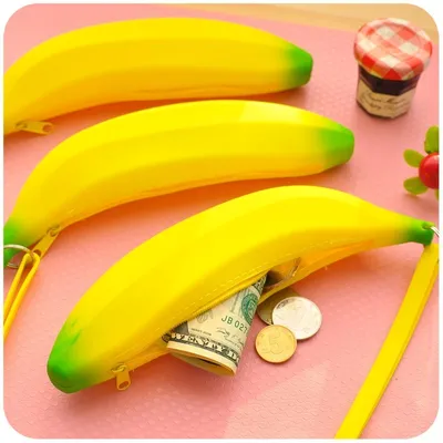 Silicone Yellow Banana Purse