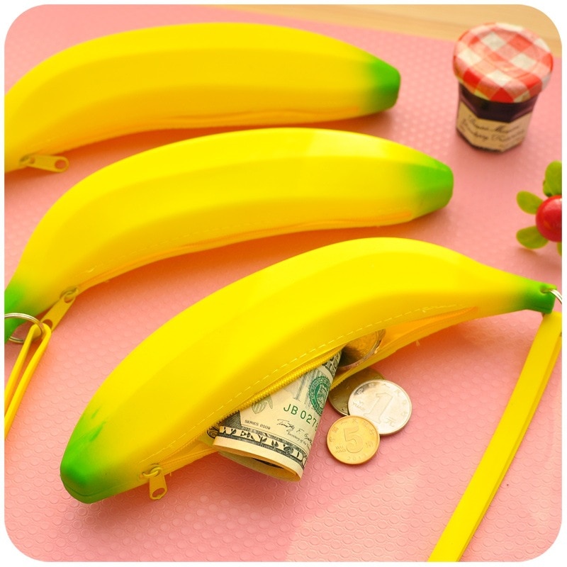 Silicone Yellow Banana Purse
