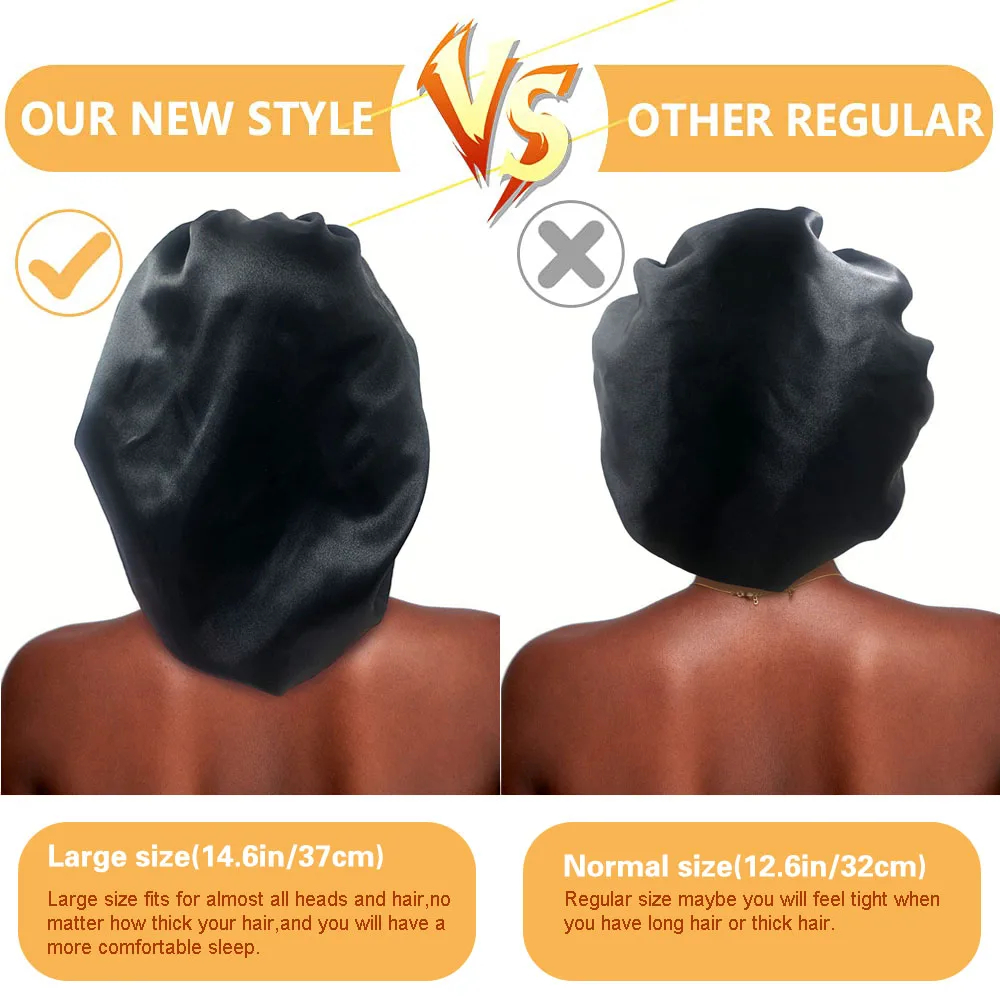 Silk Bonnet for Sleeping Satin Bonnet Hair Wrap for Sleeping Sleep Cap With Elastic Soft Band Big Bonnets for Women Silk Bonnet for Sleeping Satin Bonnet Hair Wrap for Sleeping Sleep Cap With Elastic Soft Band Big Bonnets for Women