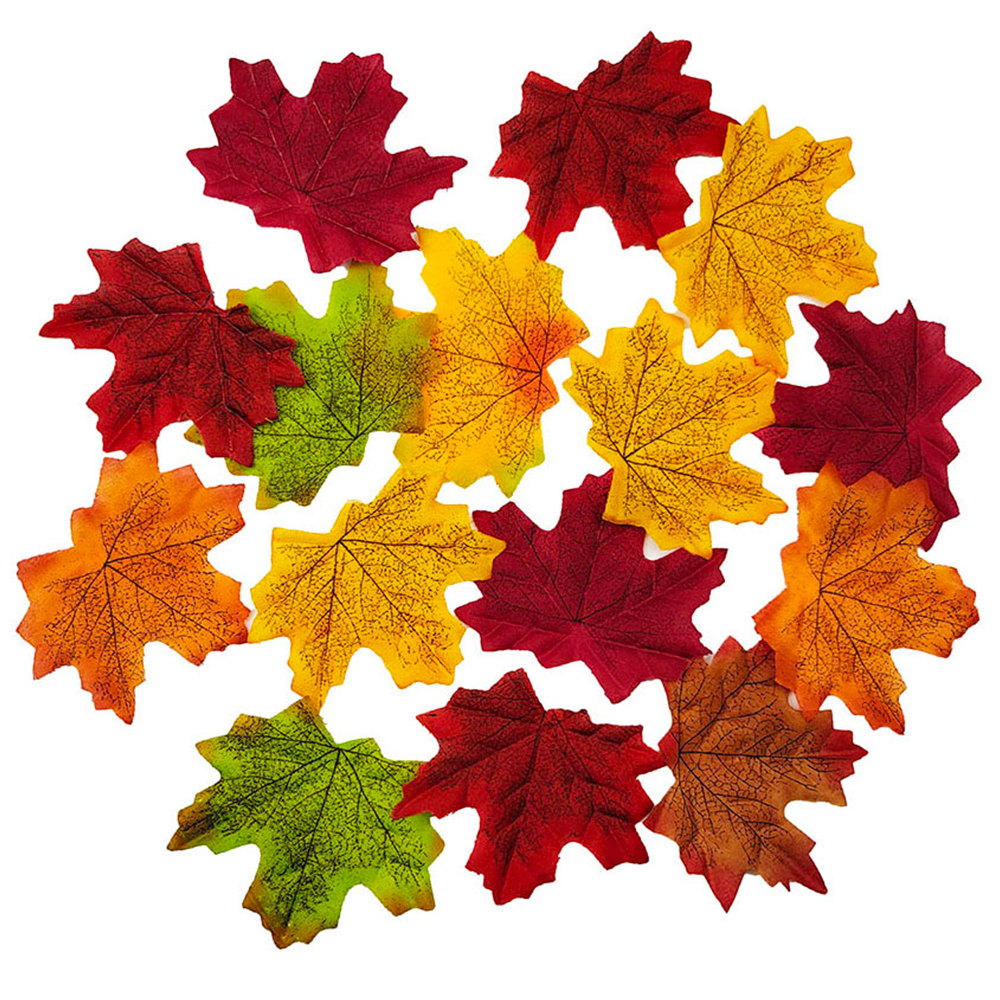 Silk Fake Maple Leaves Decor Silk Fake Maple Leaves Decor