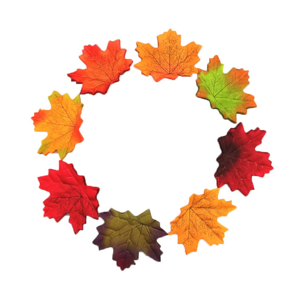 Silk Fake Maple Leaves Decor Silk Fake Maple Leaves Decor