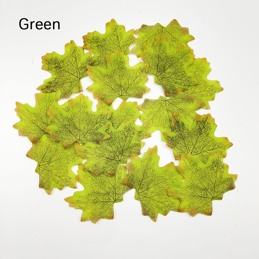 Silk Fake Maple Leaves Decor Silk Fake Maple Leaves Decor