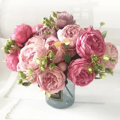 Silk Faux Peony Bouquet Decoration Silk Faux Peony Bouquet Decoration