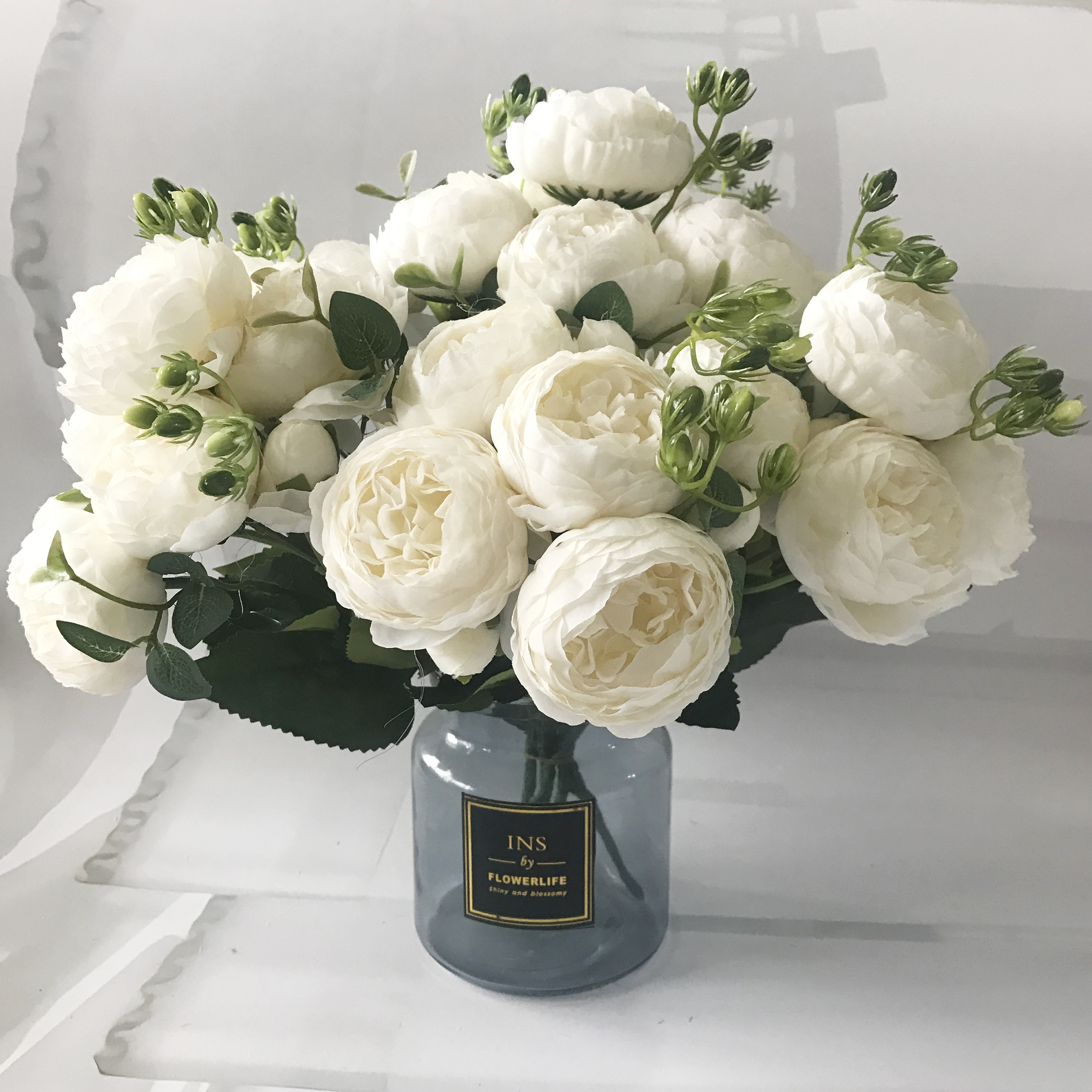 Silk Faux Peony Bouquet Decoration Silk Faux Peony Bouquet Decoration