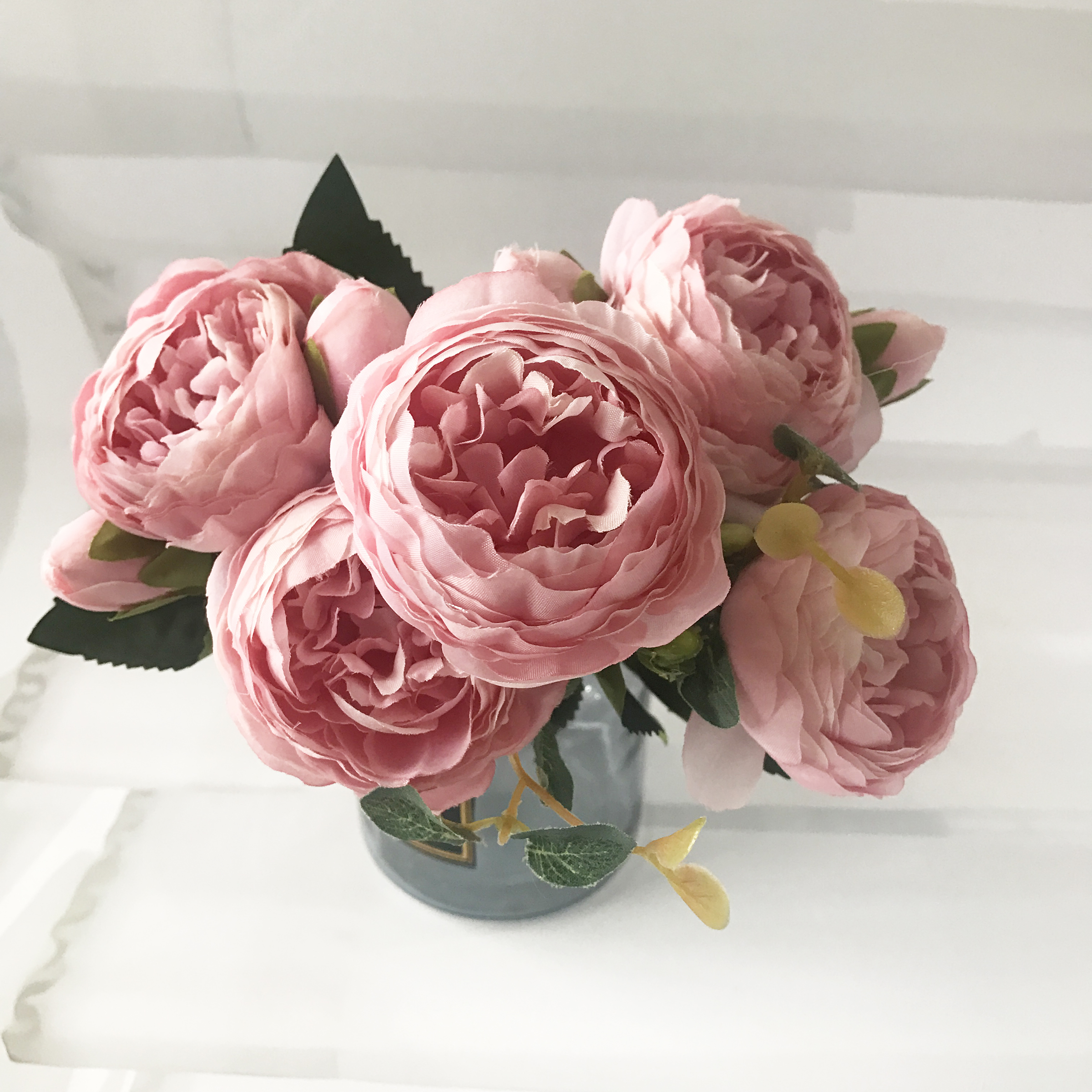 Silk Faux Peony Bouquet Decoration Silk Faux Peony Bouquet Decoration