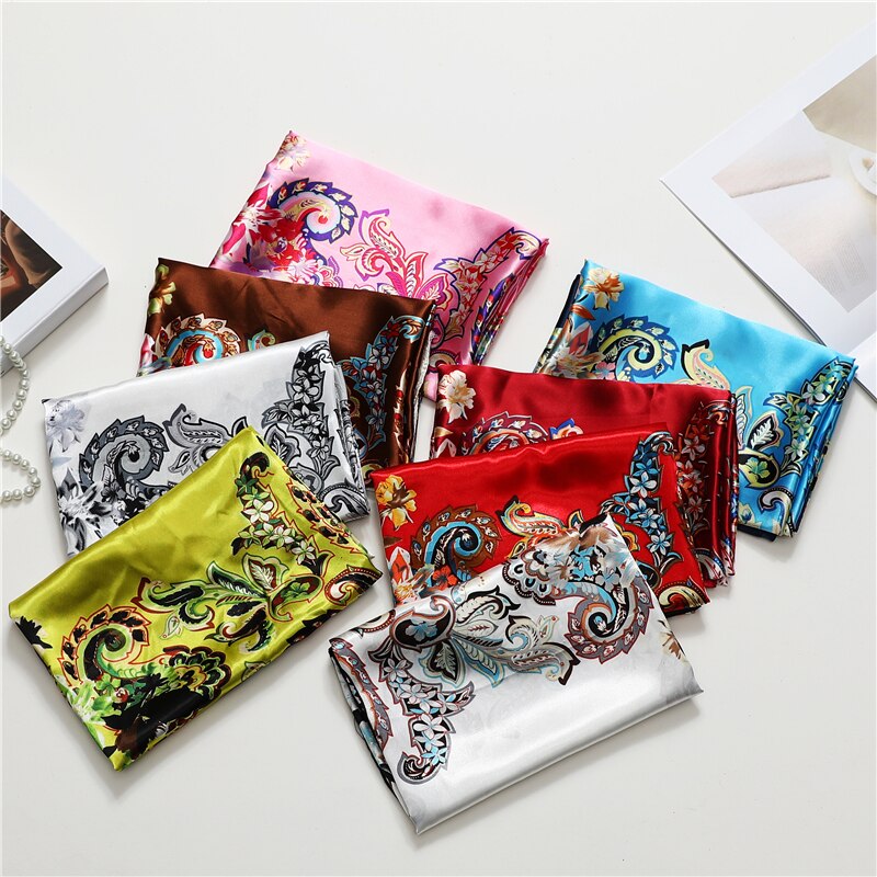 Silk Feel Polyester Square Head Scarf Silk Feel Polyester Square Head Scarf