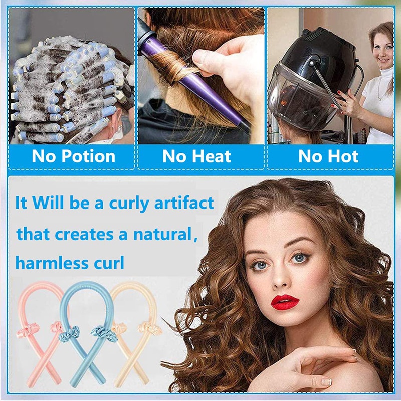 Silk Flexible Curling Rod with Clips Silk Flexible Curling Rod with Clips