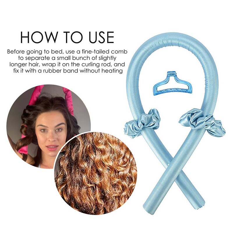 Silk Flexible Curling Rod with Clips Silk Flexible Curling Rod with Clips