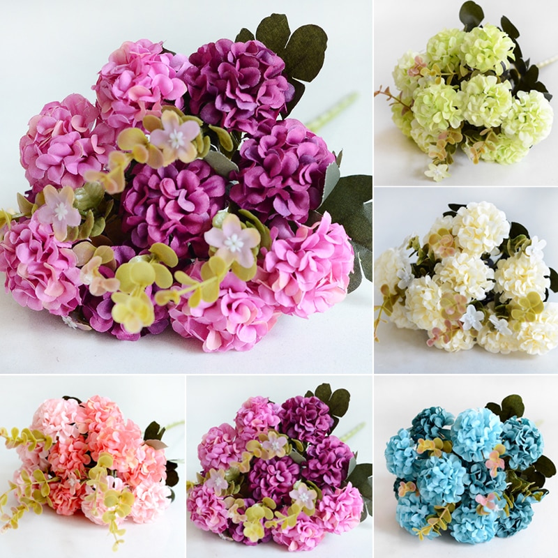 Silk Flower Bouquet Decor 10Heads/Bouquet Silk Flower Bouquet Decor 10Heads/Bouquet