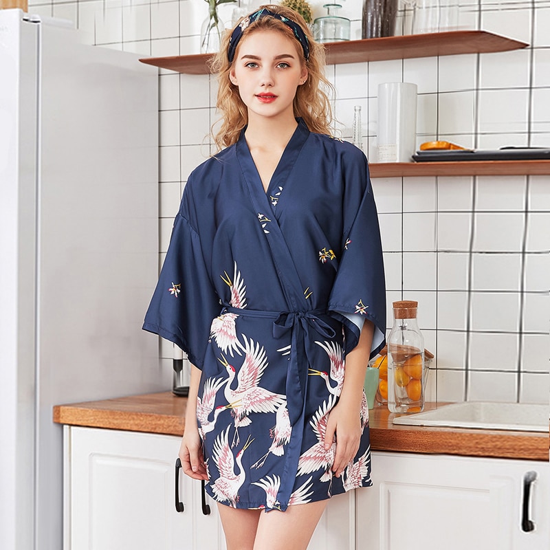 Silk Kimono Robe Nightwear Piece Silk Kimono Robe Nightwear Piece