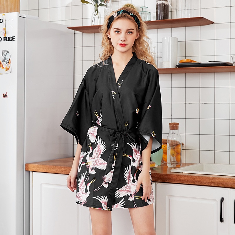 Silk Kimono Robe Nightwear Piece Silk Kimono Robe Nightwear Piece