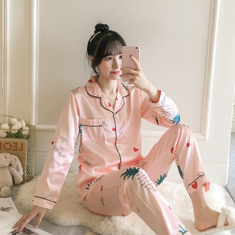 Silk Pajama Set Women's Sleepwear