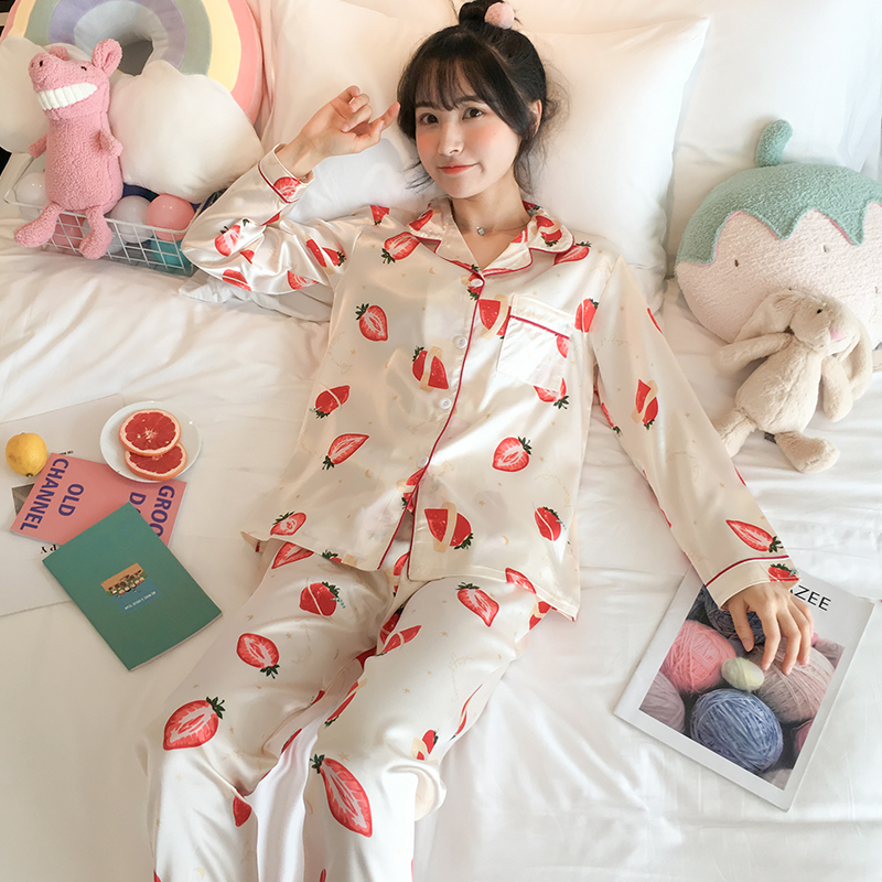 Silk Pajama Set Women's Sleepwear