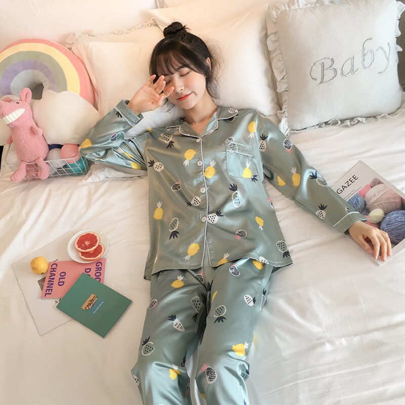 Silk Pajama Set Women's Sleepwear