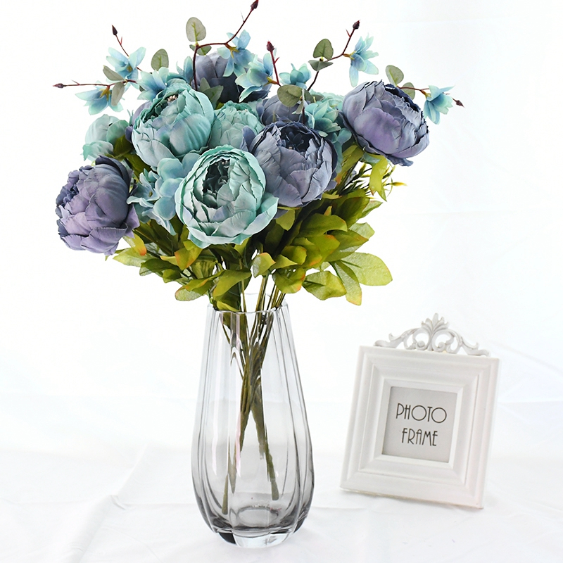 Silk Peonies Decorative Flowers 13Heads/Bunch Silk Peonies Decorative Flowers 13Heads/Bunch