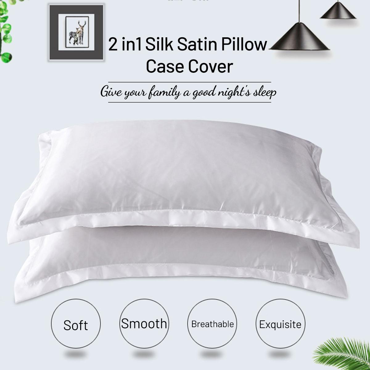 Silk Pillow Covers Satin Pillowcase (2pcs) Silk Pillow Covers Satin Pillowcase (2pcs)