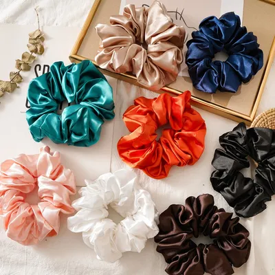 Silk Scrunchie Oversized Hair Accessory Silk Scrunchie Oversized Hair Accessory