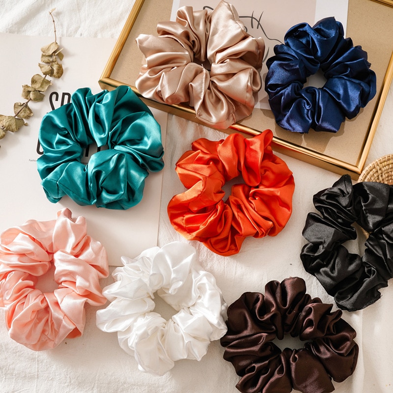 Silk Scrunchie Oversized Hair Accessory Silk Scrunchie Oversized Hair Accessory