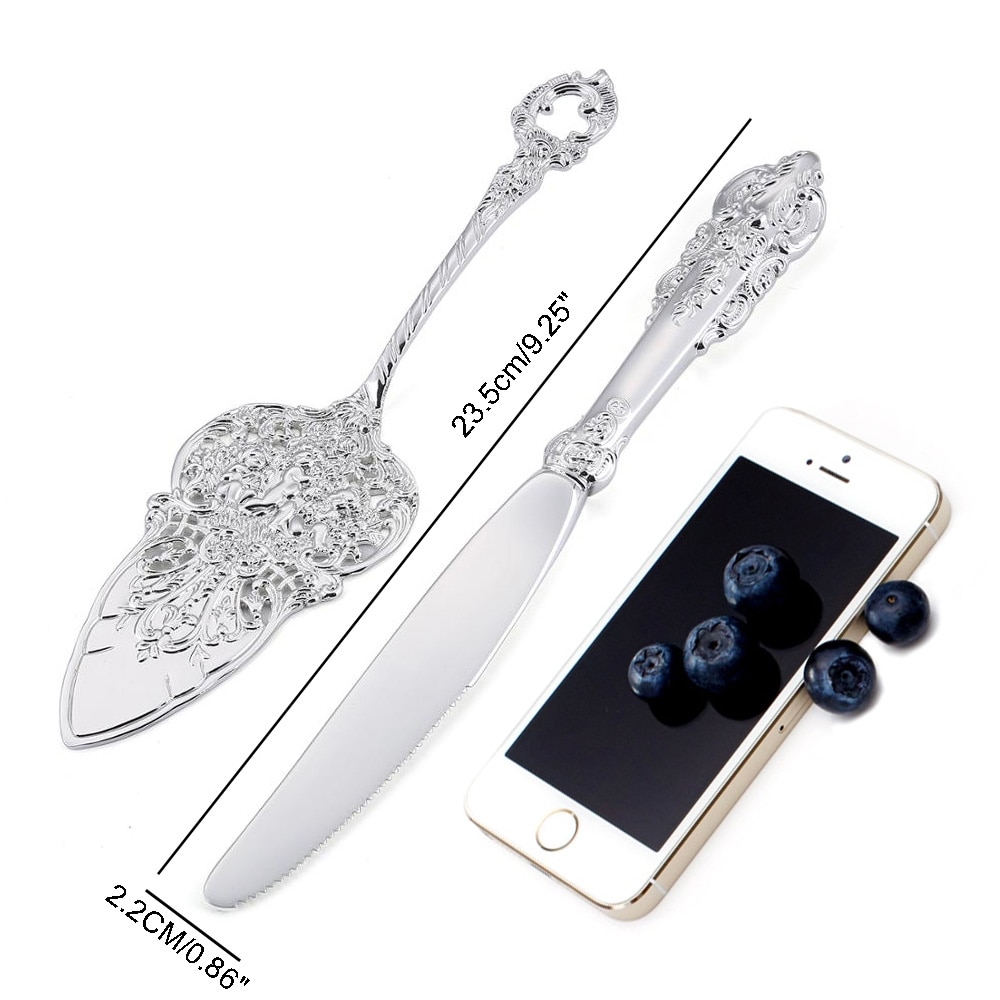 Silver Cake Knife and Server