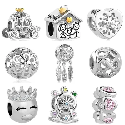 Silver Charms Jewelry Bracelet Trinkets