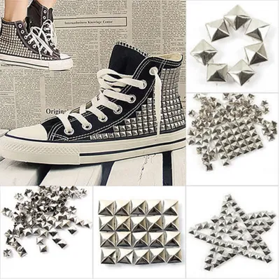 Silver DIY Pyramid Studs (100 Pcs) Silver DIY Pyramid Studs (100 Pcs)
