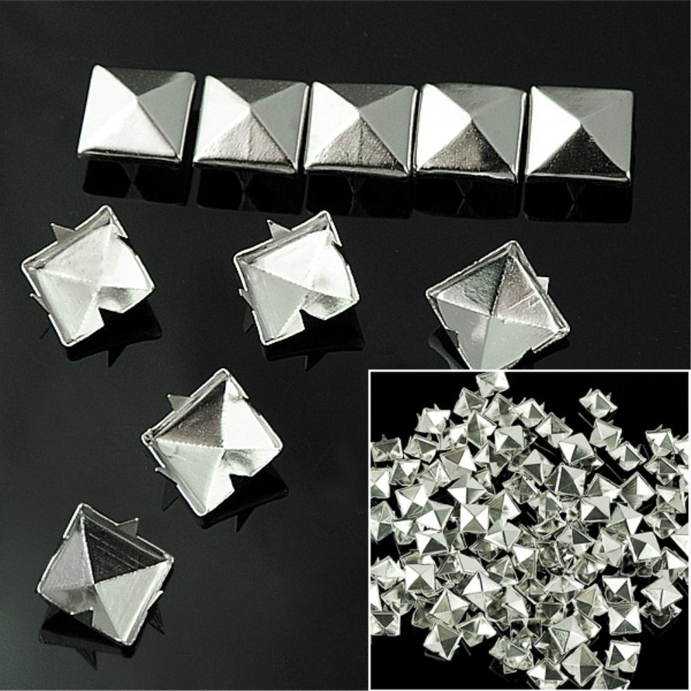 Silver DIY Pyramid Studs (100 Pcs) Silver DIY Pyramid Studs (100 Pcs)