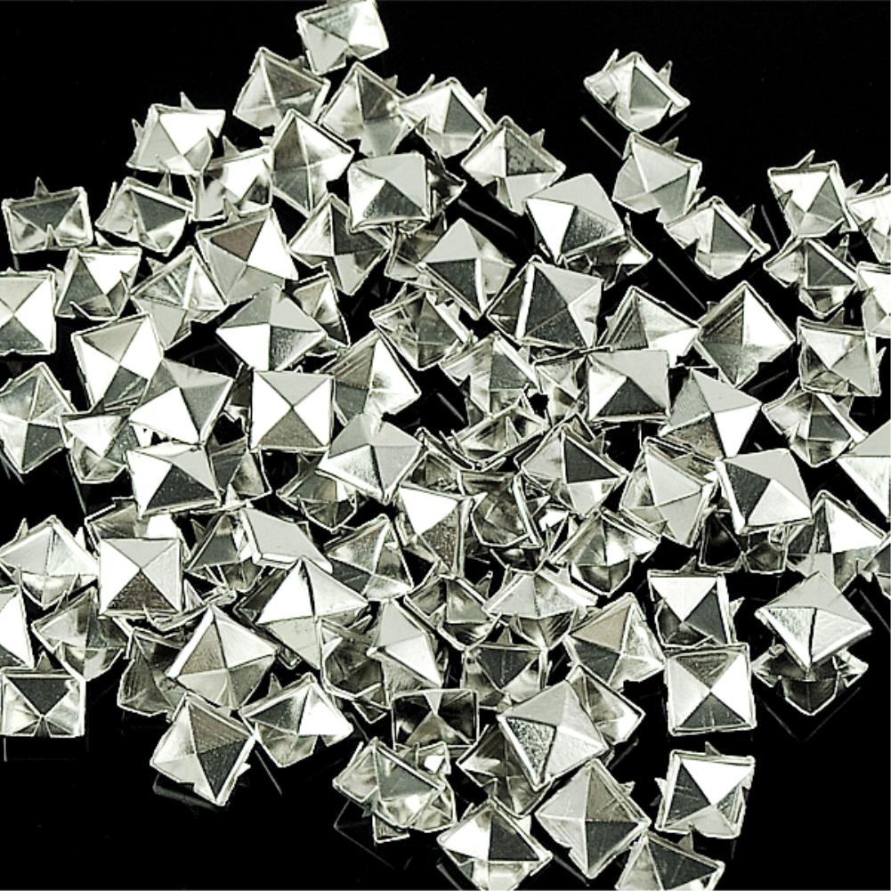 Silver DIY Pyramid Studs (100 Pcs) Silver DIY Pyramid Studs (100 Pcs)