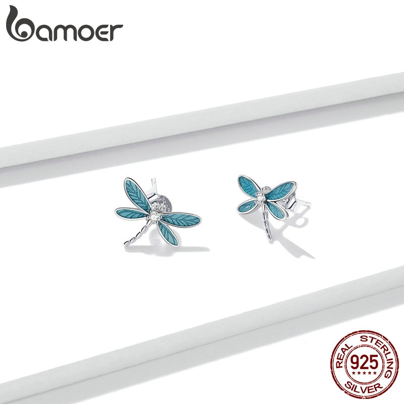Silver Dragonfly Earrings for Women