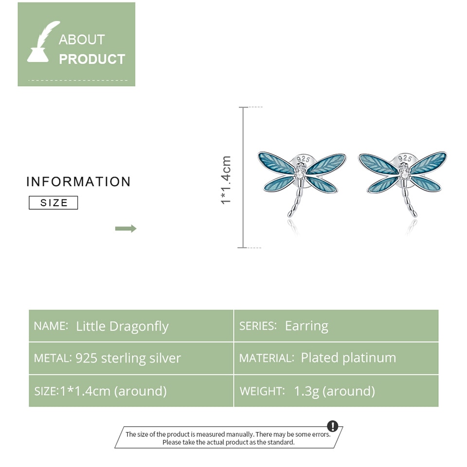 Silver Dragonfly Earrings for Women