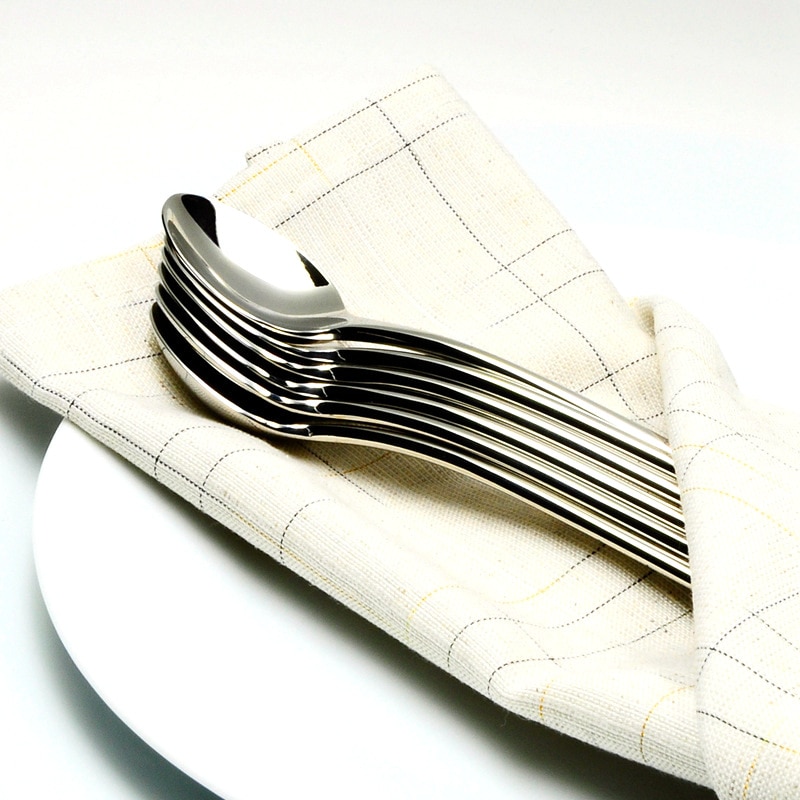 Silver Long Handle Teaspoons (6 Pcs)