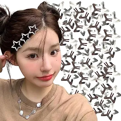 Silver Metal Star Hair Accessories (50 pcs)