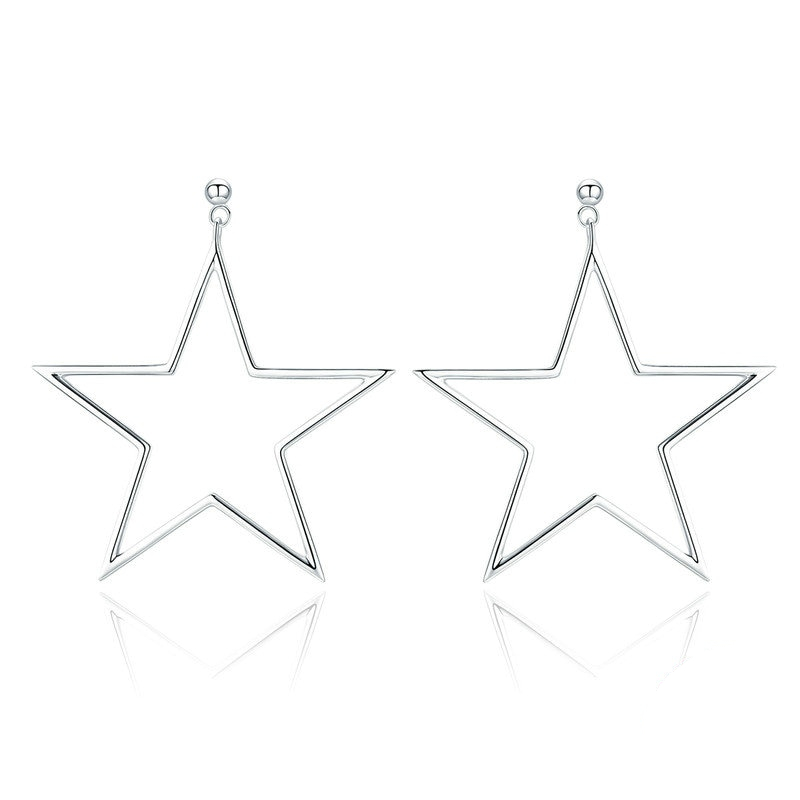 Silver Star Earrings for Women Silver Star Earrings for Women