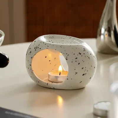 Simple Black Candle Heating Holder Ceramics Essential Oil Reed Diffuser Furnace Household Spa Aromatherapy Incense Simple Black Candle Heating Holder Ceramics Essential Oil Reed Diffuser Furnace Household Spa Aromatherapy Incense