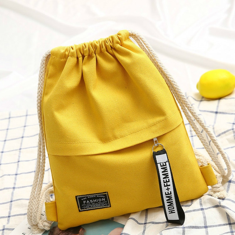Simple Canvas Drawstring Bag