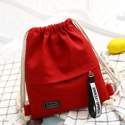 Simple Canvas Drawstring Bag Simple Canvas Drawstring Bag