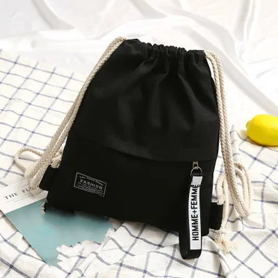 Simple Canvas Drawstring Bag Simple Canvas Drawstring Bag