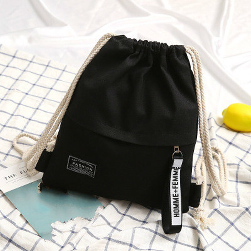 Simple Canvas Drawstring Bag Simple Canvas Drawstring Bag