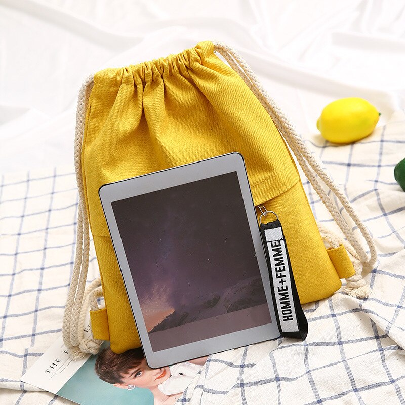 Simple Canvas Drawstring Bag Simple Canvas Drawstring Bag