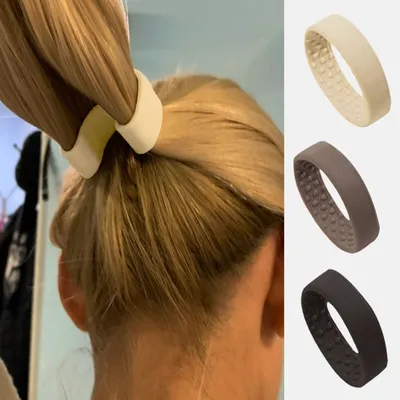 Simple Foldable Elastic Hair Bands Women Ponytail Holder Hair Tie Hair scrunchies Silicone Stationarity Ladies Hair
