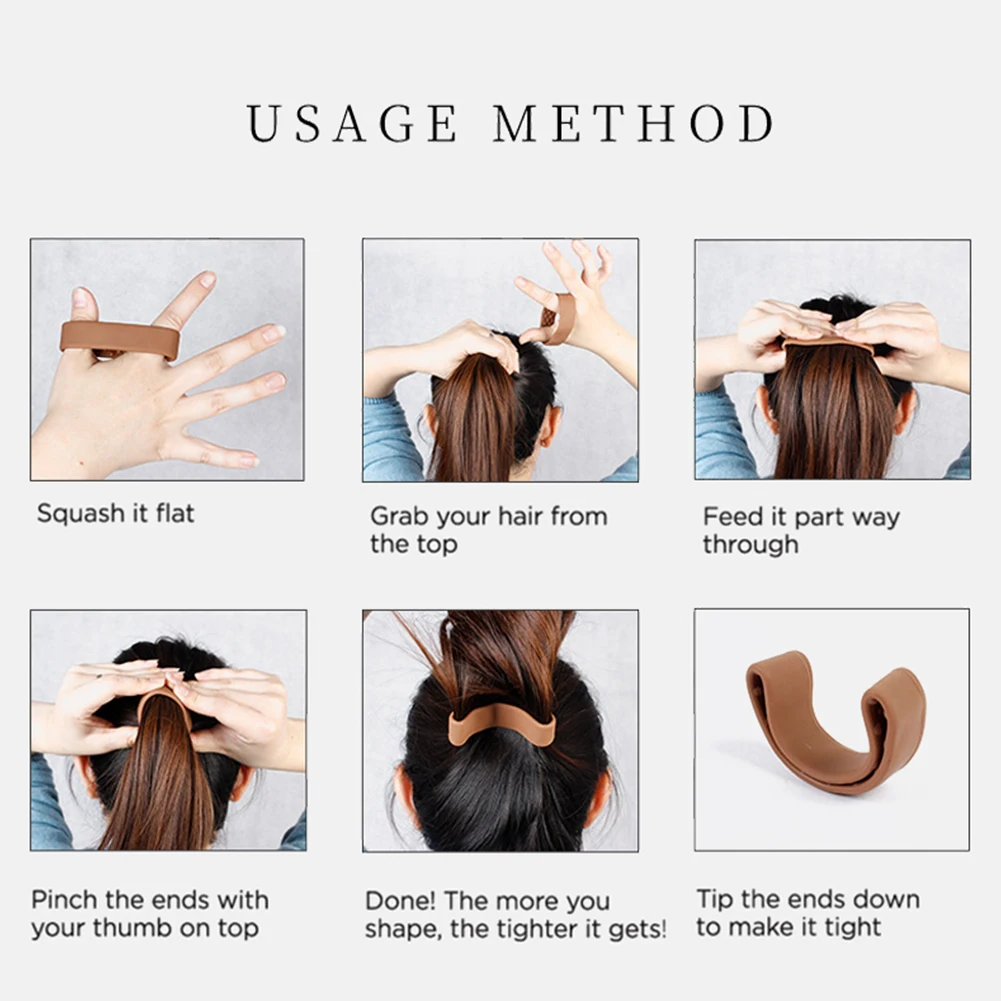 Simple Foldable Elastic Hair Bands Women Ponytail Holder Hair Tie Hair scrunchies Silicone Stationarity Ladies Hair