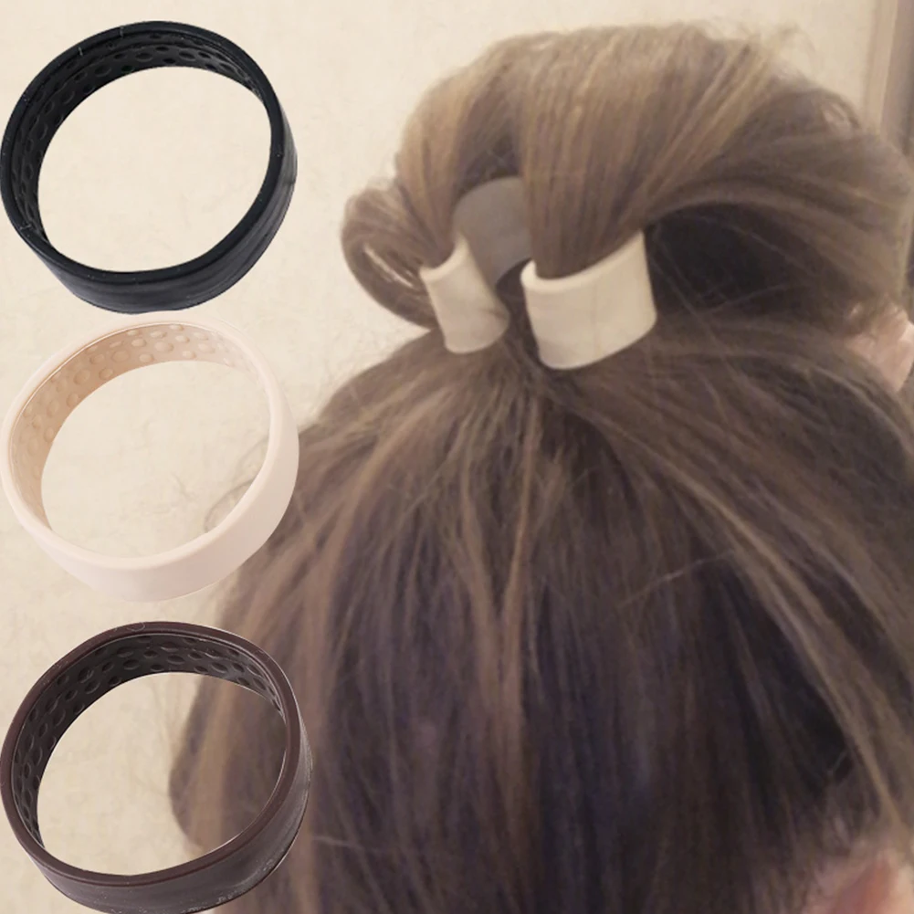 Simple Foldable Elastic Hair Bands Women Ponytail Holder Hair Tie Hair scrunchies Silicone Stationarity Ladies Hair