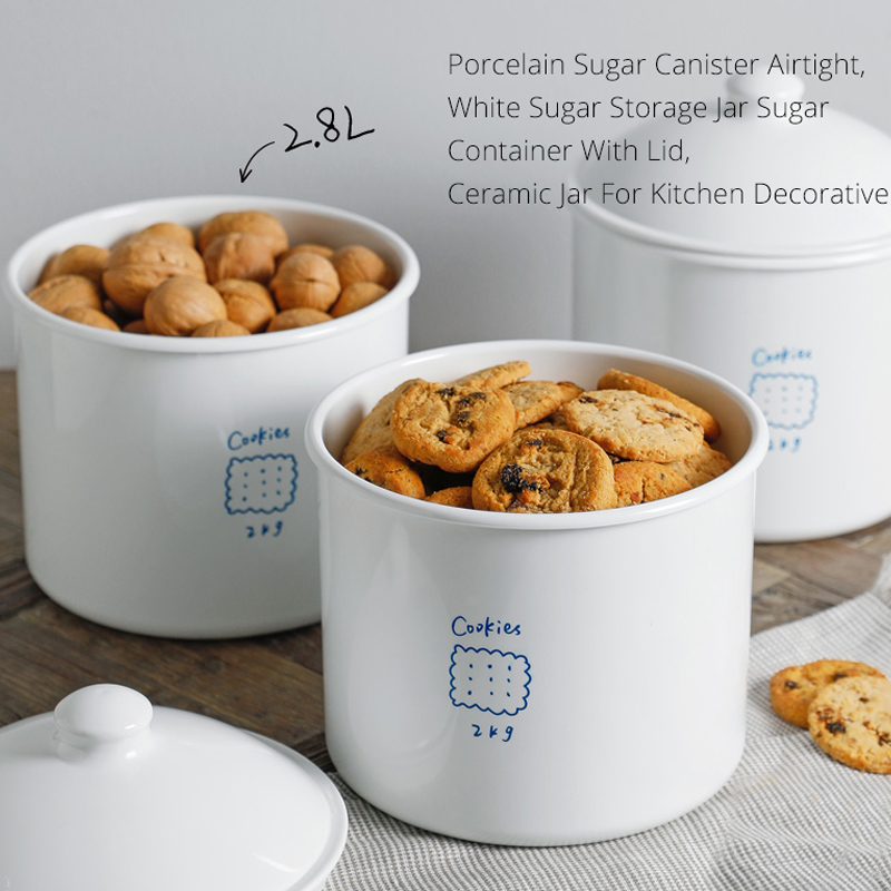 Simple White Plastic Cookie Jar