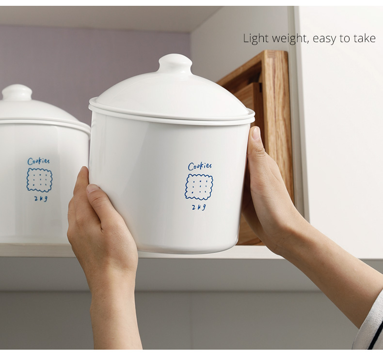 Simple White Plastic Cookie Jar