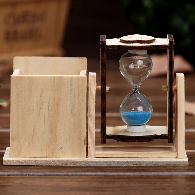 Simple Wooden Single Hourglass Pen Holder Student Desk Decoration Exquisite Creative Pencil Holder Decoration Gift Simple Wooden Single Hourglass Pen Holder Student Desk Decoration Exquisite Creative Pencil Holder Decoration Gift