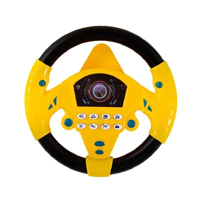 Simulate Driving Car Copilot Steering Wheel Eletric Baby Toys with Sound Kids Musical Educational Stroller Driving