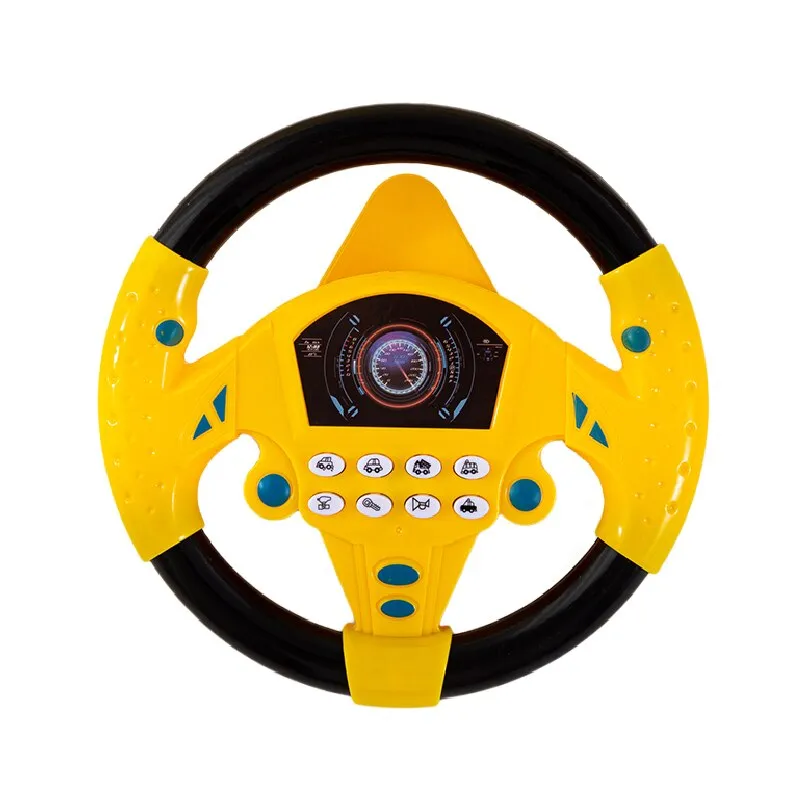 Simulate Driving Car Copilot Steering Wheel Eletric Baby Toys with Sound Kids Musical Educational Stroller Driving