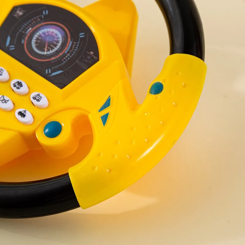 Simulate Driving Car Copilot Steering Wheel Eletric Baby Toys with Sound Kids Musical Educational Stroller Driving