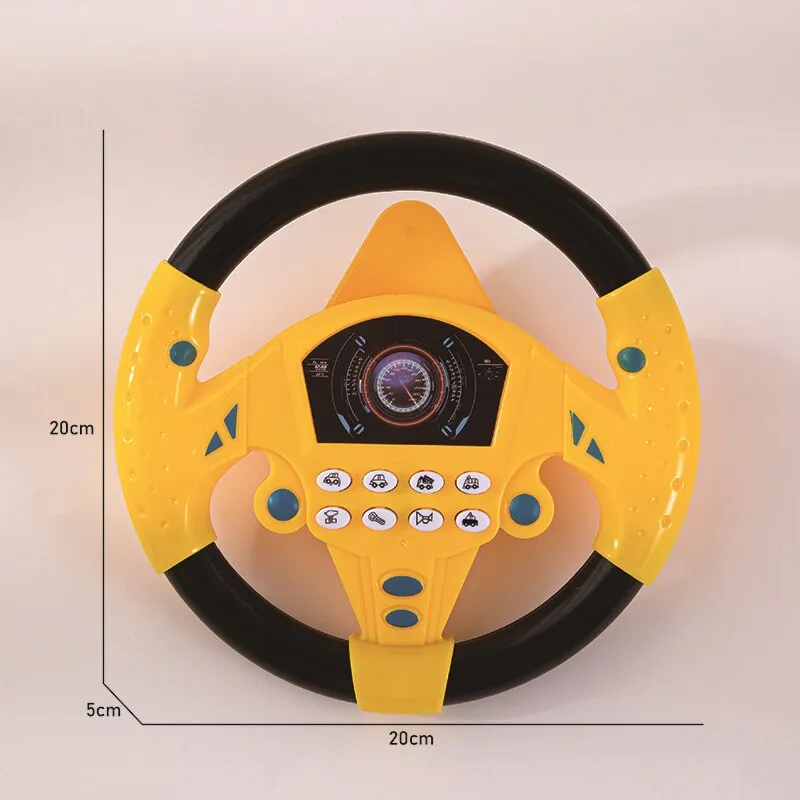 Simulate Driving Car Copilot Steering Wheel Eletric Baby Toys with Sound Kids Musical Educational Stroller Driving